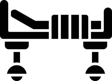 Hastane yatağı ikon vektör illüstrasyonu