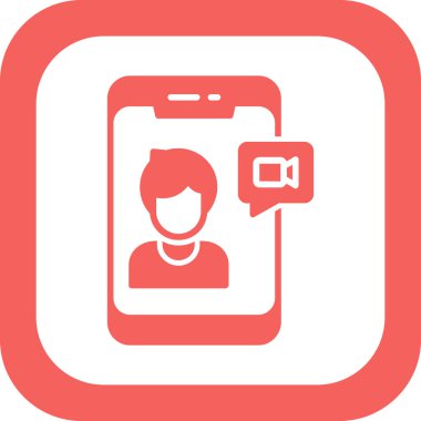 Video Çağrı vektör simgesi modern basit tasarım illüstrasyonu