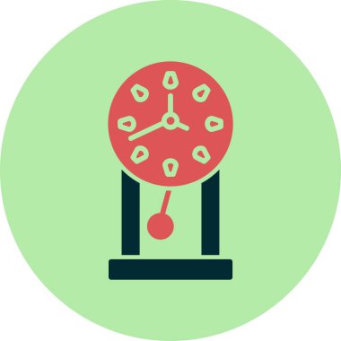 Saat web simgesi, vektör illüstrasyonu