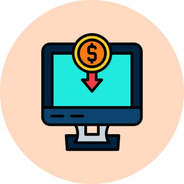 Basit Bilgisayar vektör illüstrasyonu