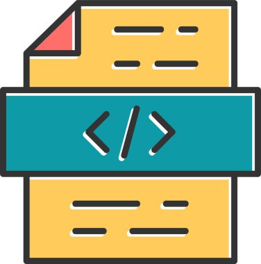 Basit kodlama geliştirme simgesi vektörü 