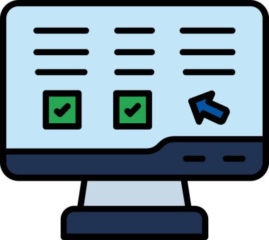 Çevrimiçi Ders modern simgesinin vektör illüstrasyonu