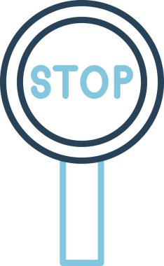 Dur tabelası. Web simgesi basit illüstrasyon