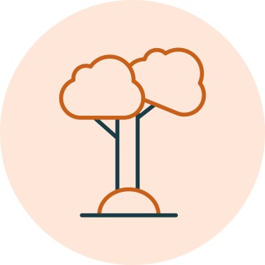 Ağaç. Web simgesi basit illüstrasyon 