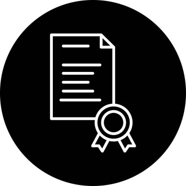 Patent belgesi. Web simgesi basit illüstrasyon