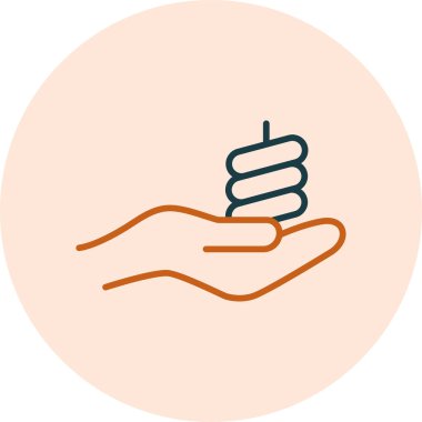 Gece nöbeti. Web simgesi basit illüstrasyon