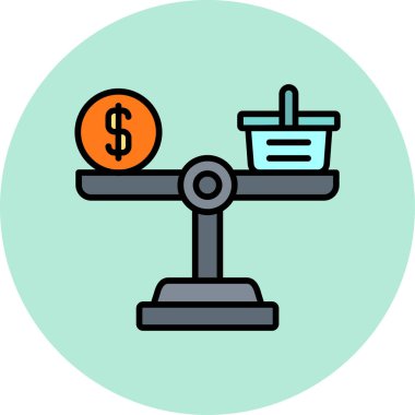 Denge. Web simgesi basit illüstrasyon