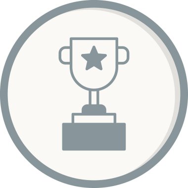 Kupa simgesi, vektör illüstrasyonu basit tasarım