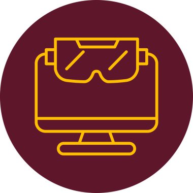 Vr oyun simgesi vektör illüstrasyonunu glesses