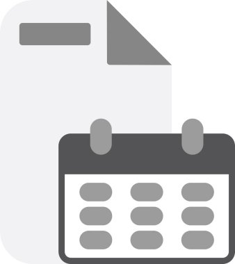 Minimalist belge simgesi, vektör illüstrasyonu basit tasarım