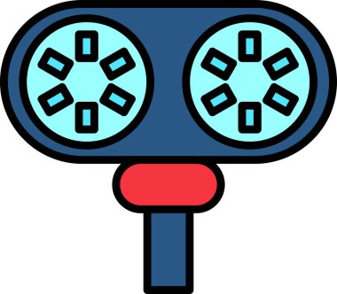 Stereoskop ağ ikonu vektör çizimi