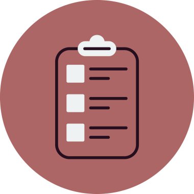 Liste. Web simgesi basit illüstrasyon 