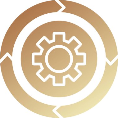 dişli tekerlek ikonu. Web tasarımı için basit dişli vektör sembolü çizimi  