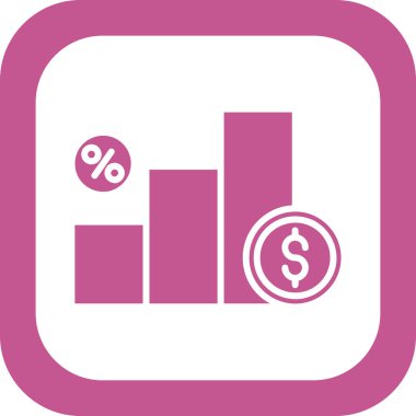 Faiz Oranı simgesi, vektör illüstrasyonu 