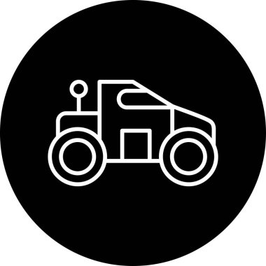 Vektör araba simgesi, temiz ve basit illüstrasyon.