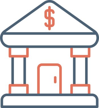 Banka web simgesi basit illüstrasyon 