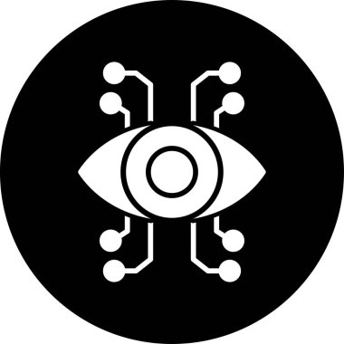 Biyonik Göz. Web simgesi basit illüstrasyon 