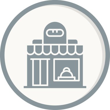 Fırın Dükkanı simgesi vektör illüstrasyonu 