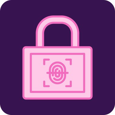 Parmak izi. Web simgesi basit illüstrasyon