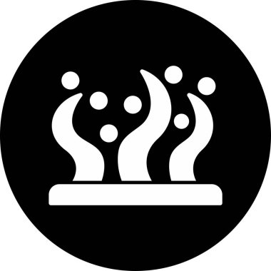 yosun simgesi vektör illüstrasyonu 