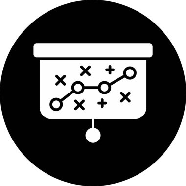 Strateji iş simgesi, vektör illüstrasyonu