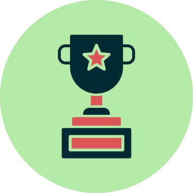 Kupa simgesi, vektör illüstrasyonu basit tasarım