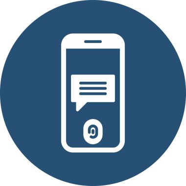 Akıllı telefon simgesinin basit tasarımı, vektör biçimi illüstrasyonu