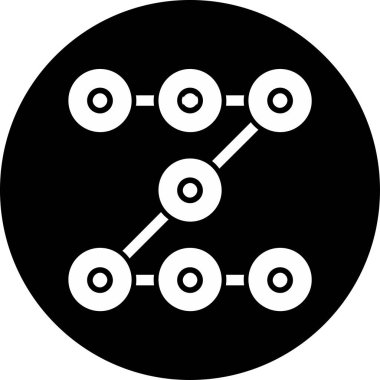 Engelleme zinciri. Web simgesi basit tasarım