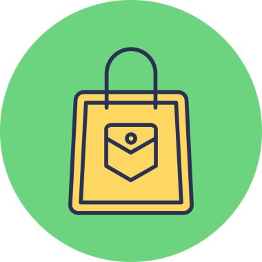 çanta web simgesi vektör illüstrasyonu