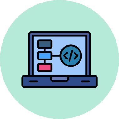 Modern Akış Çizelgesi simgesinin vektör çizimi