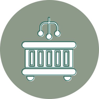 Bebek Yatağı Web simgesi, basit vektör illüstrasyonu