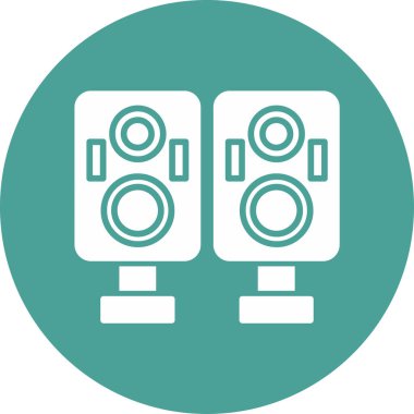 Müzik Sözcüsü Web simgesi basit illüstrasyon