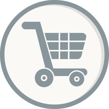 Alışveriş arabası ikon vektör illüstrasyonu