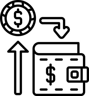  Gelir. Web simgesi basit illüstrasyon