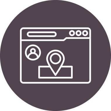 Konum haritası işaretleyici. vektör simgesi