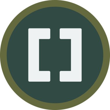 Parantez web simgesi vektör illüstrasyonu