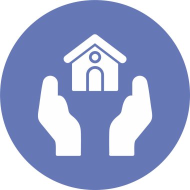 Gayrimenkul. Web simgesi basit illüstrasyon