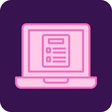 dizüstü bilgisayar simgesi, vektör illüstrasyonu basit tasarım