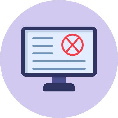 Hata modern simgesinin vektör illüstrasyonu