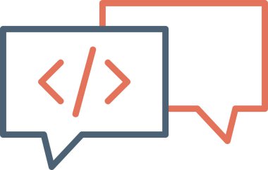 Sohbet mesajı vektör illüstrasyonu