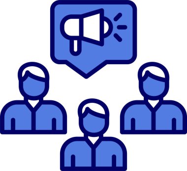 Halkla İlişkiler web simgesi, basit vektör illüstrasyonu