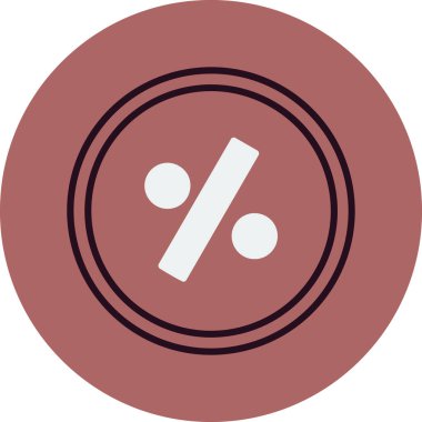 İndirim simgesinin vektör illüstrasyonu, yüzde