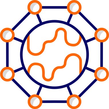 bağlantı ağ simgesi vektör illüstrasyonu