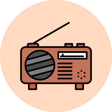 radyo simgesi vektör illüstrasyonu 