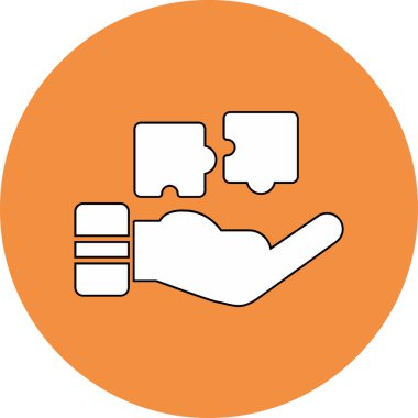 Sorun Çözme simgesi, basit vektör illüstrasyonu