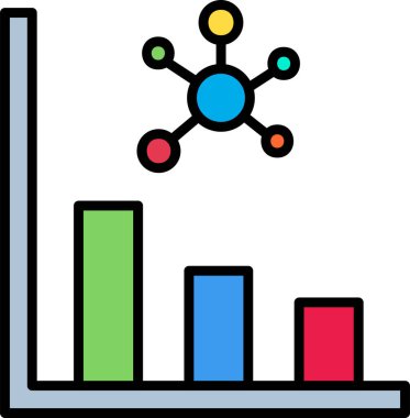 Histogram. Web simgesi basit illüstrasyon