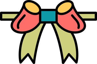 Kurdele yayı. Web simgesi basit illüstrasyon