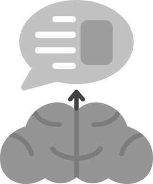 Basit Düşünme simgesinin vektör illüstrasyonu 