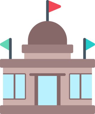 Embassy building icon  vector illustration