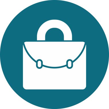 Çanta. Web simgesi basit illüstrasyon